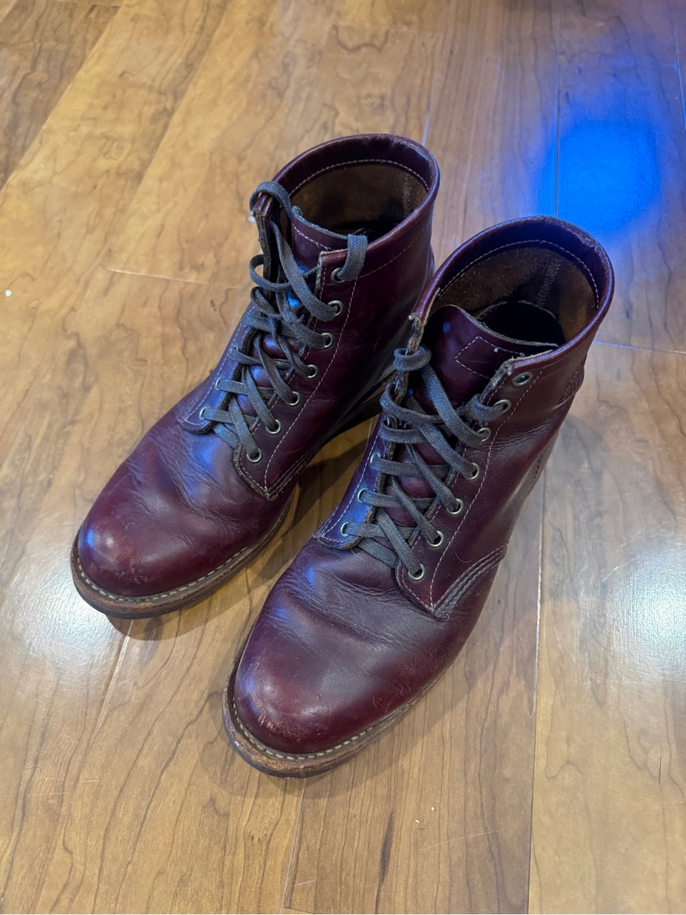 Chippewa 2.0 Men's Leather Lace-Up Boots in Burgundy